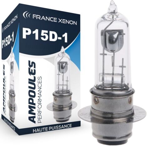 Ampoule P15D-1 35/35W 12V Halogène ORIGINE P15D-25-1 - FRANCE-XENON - Moto