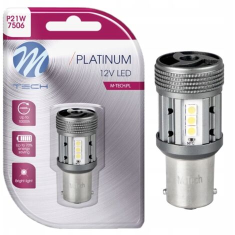 Ampoule P21W LED blanche CANBUS RETROFIT BA15s refroidissement actif 12/24V 10W