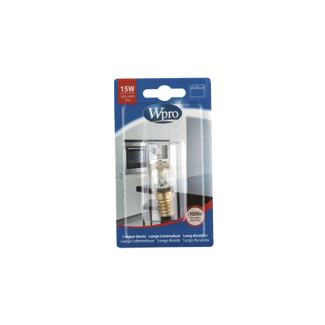 Ampoule poirette 300°C / E14 / T22 / 15W / 220V (60325-46838) (484000008843) Four, cuisinière WPRO, WHIRLPOOL, BAUKNECHT, LADEN,