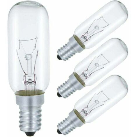 Ampoule pour hotte aspirante E14 40 W, 220 V, incandescente, blanc chaud 2700 K, dimmable, lot de 4
