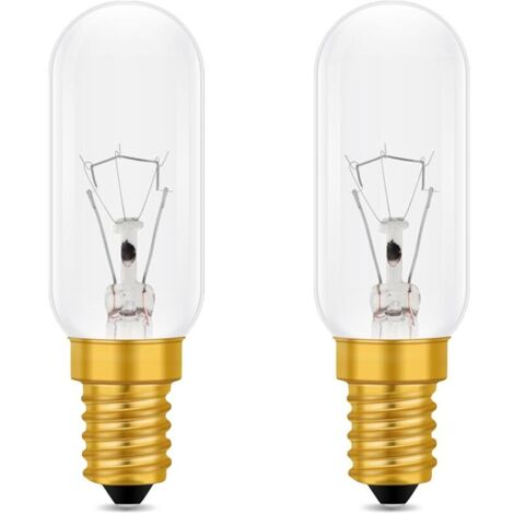 Ampoule pour Hotte Aspirante E14 40W Dimmable, 2700K Blanc Chaud, 350lm, AC 220-240V, T22 Ampoules, SES E14 Ampoule, pour Hotte Aspirante, Réfrigérateur, Lot de 2