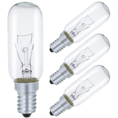 Ampoule Pour Hotte Aspirante E14 40W, T25 230V Ampoule Incandescence Blanc Chaud 2700K Dimmable, Lot de 4