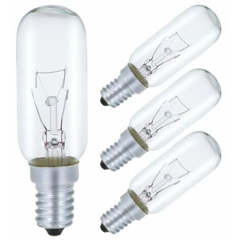 Ampoule Pour Hotte Aspirante E14 40W, T25 230V Ampoule Incandescence Blanc Chaud 2700K Dimmable, Lot de 4