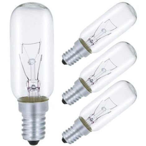 Ampoule Pour Hotte Aspirante E14 40W, T25 230V Ampoule Incandescence Blanc Chaud 2700K Dimmable, Lot de 4
