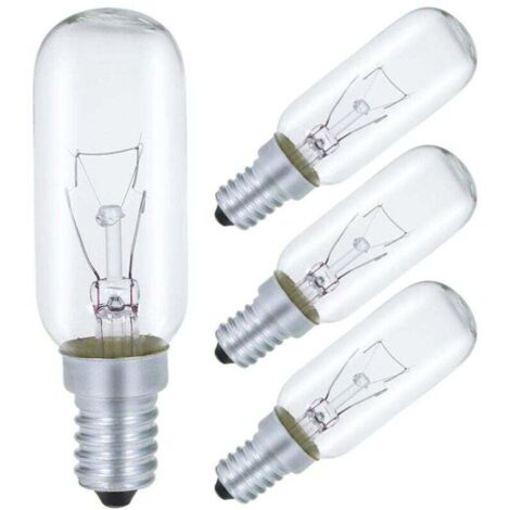 Ampoule Pour Hotte Aspirante E14 40W, T25 230V Ampoule Incandescence Blanc Chaud 2700K Dimmable, Lot de 4