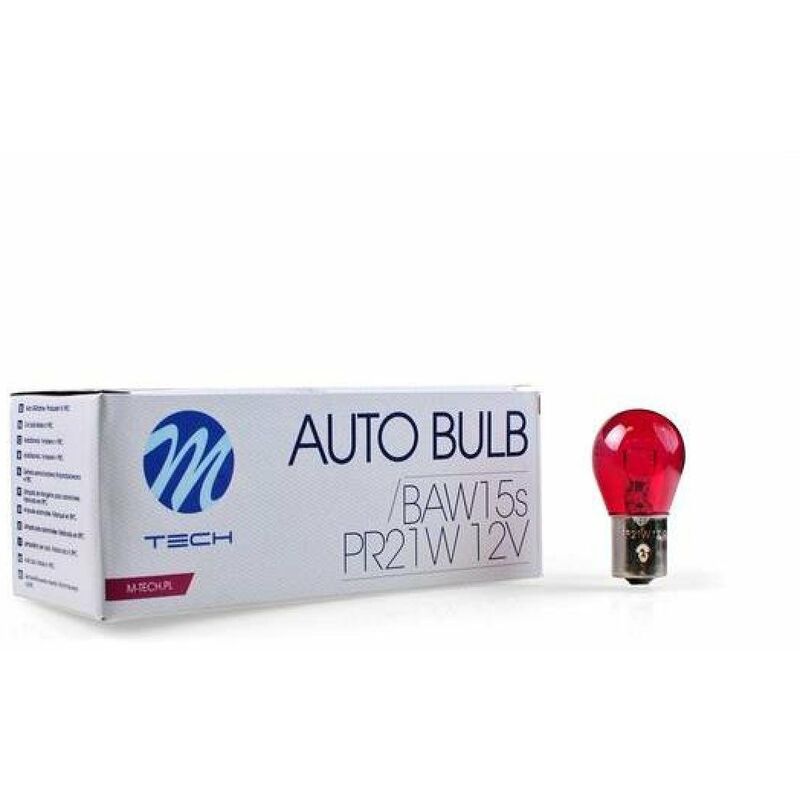 M-tech - Ampoule Pr21w Baw15s 12v 21w Rouge boite De 10 - Rouge
