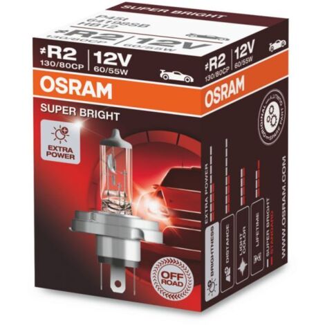 Ampoule R2 12V 60/55W - SUPER BRIGHT PREMIUM OFF ROAD OSRAM 64198SB 130/80CP
