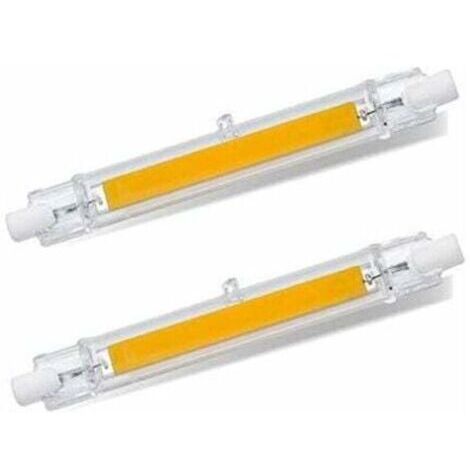 Ampoule R7S LED 118mm Blanc Froid 6000K, 1200LM, R7S 13W COB LED Équivalent Halogène R7S J118 100W 120W, 360 Degrés, Non-dimmable, LED R7S 118mm Slim pour Plafonnier/Lampadaire, lot de 2