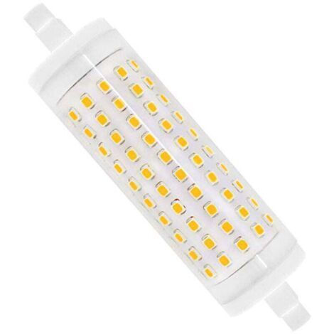 Ampoule R7S LED 118mm15W DimmableBlanc chaud 3000K, Équivalent à Lampe Crayon Halogène J118 R7S 150W-200W, AC 220V, R7S LED Céramique pour Studio/Salon, [Classe énergétique A]