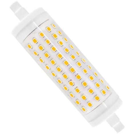 Ampoule R7S LED 118mm15W DimmableBlanc chaud 3000K, Équivalent à Lampe Crayon Halogène J118 R7S 150W-200W, AC 220V, R7S LED Céramique pour Studio/Salon, [Classe énergétique A]