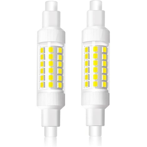 Ampoule R7s LED 78mm 8W Blanc Froid 6000K, LED R7s Lampe Equivalent 70W Ampoule Halogène J78, 830LM, AC220-240V, Angle de Faisceau 360°, Non-Dimmable, Lot de 2