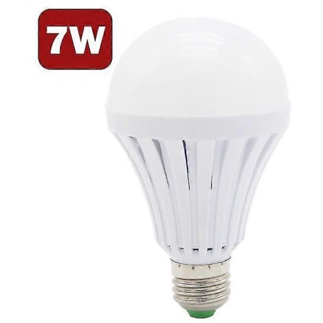 Ampoule rechargeable, ampoule LED, douille de secours E27, ampoule LED, ampoule E27, éclairage domestique 7 W