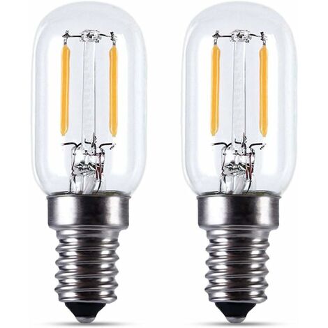 Ampoule réfrigérateur LED2W, T22, 200LM, équivalent à une lampe à incandescence 15W, blanc chaud 2700K, 230V, réfrigérateur / lampe au sel / avec petite LED E14, [Classe énergétique A +]