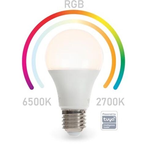 AMPOULE RGB WIFI SMART - BLANC FROID & BLANC CHAUD - E27 - A60 VELLEMAN SMART1200