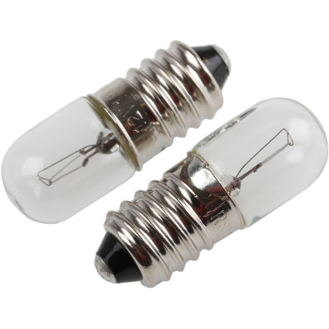 Small 12V 2.2W 183MA E10 Light Bulb 10X28mm Pack of 5 