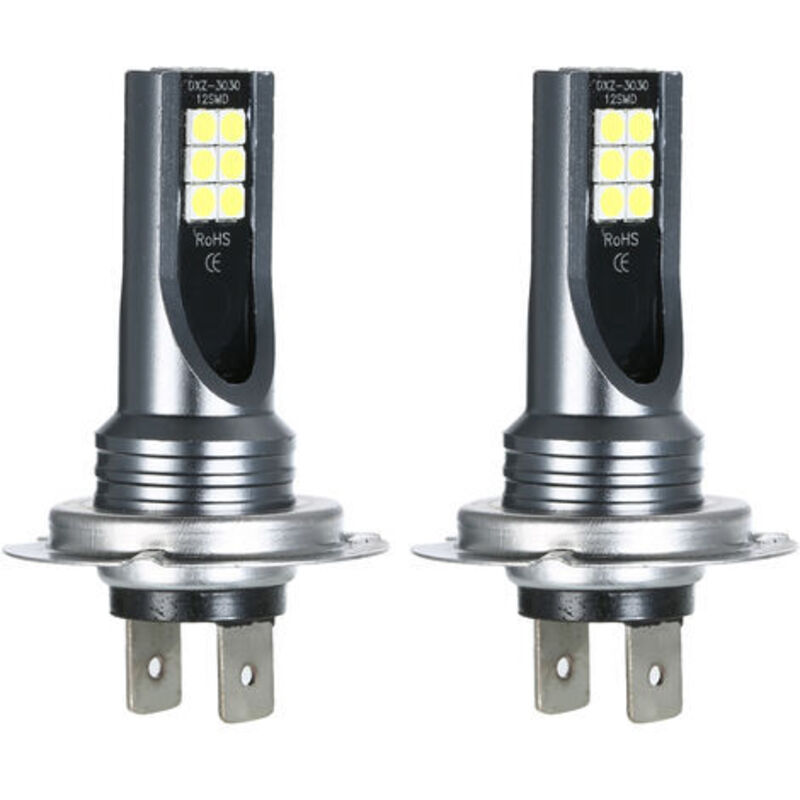 Spécifique Ampoule H7 Voiture LED Antibrouillard 200W Phare Ampoule Kit 6000K Blanc Running Light HID Décodeur, Noir 2pcs