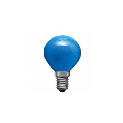 Ampoule Sphérique Couleur bleue 240V 15W E14 - 007253 - Orbitec