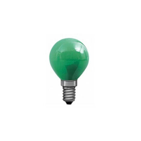 Ampoule Sphérique Couleur verte 240V 15W E14 - 007252 - Orbitec