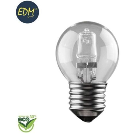 Ampoule Halogène Eco Sphérique 42W E14 230V - Rendu Couleur Excellent - Pour Lampes Décoratives