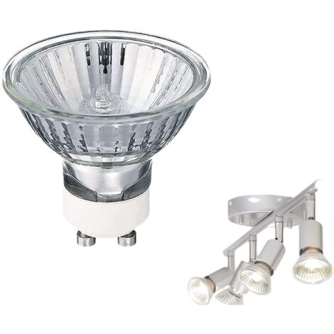Ampoule Spot Halogène GU10 50W 220V, Dimmable Blanc Chaud 2700K, Angle de Faisceau 35° pour Éclairage sur Rail