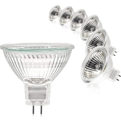 Ampoule Spot MR16, 12V 20W, Ampoule gu5.3 Dimmable, Blanc Chaud 2700K, Pack de 6