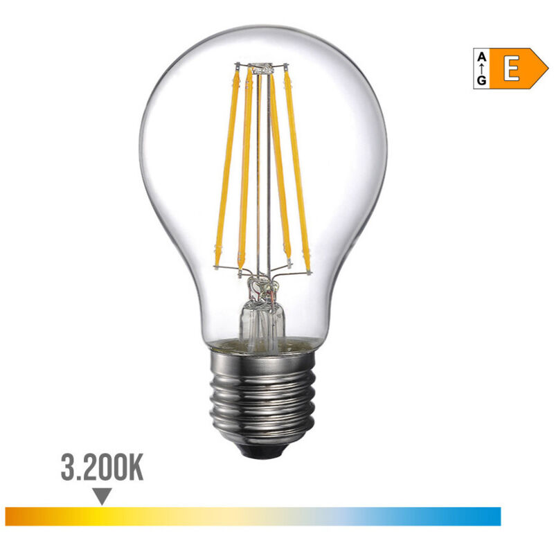 EDM - Ampoule led E27 6W Ronde A60 équivalent à 47W - Blanc Chaud 3200K