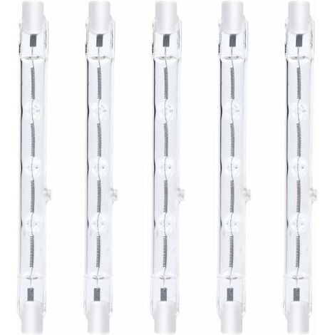 Ampoule stylo halogène à intensité variable 300 W Blanc chaud AC220-240 V J118 Projecteur halogène linéaire pour aménagement paysager, sécurité, lampadaires (5 pièces)