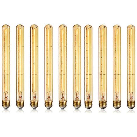 Ampoule tubulaire longue à intensité variable E27 40W style rétro 220V - Lot de 10