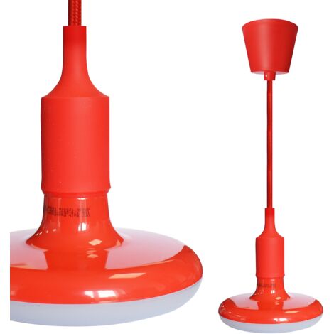 AMPOULE UFO 15W LED ROUGE + CÂBLE TRESSÉ