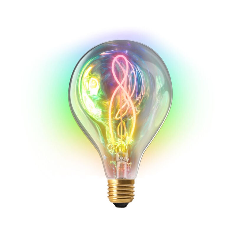 Xanlite - Ampoule Unicorn, filament led, effet arc en ciel, culot E27 - RFDE240V02UNIC