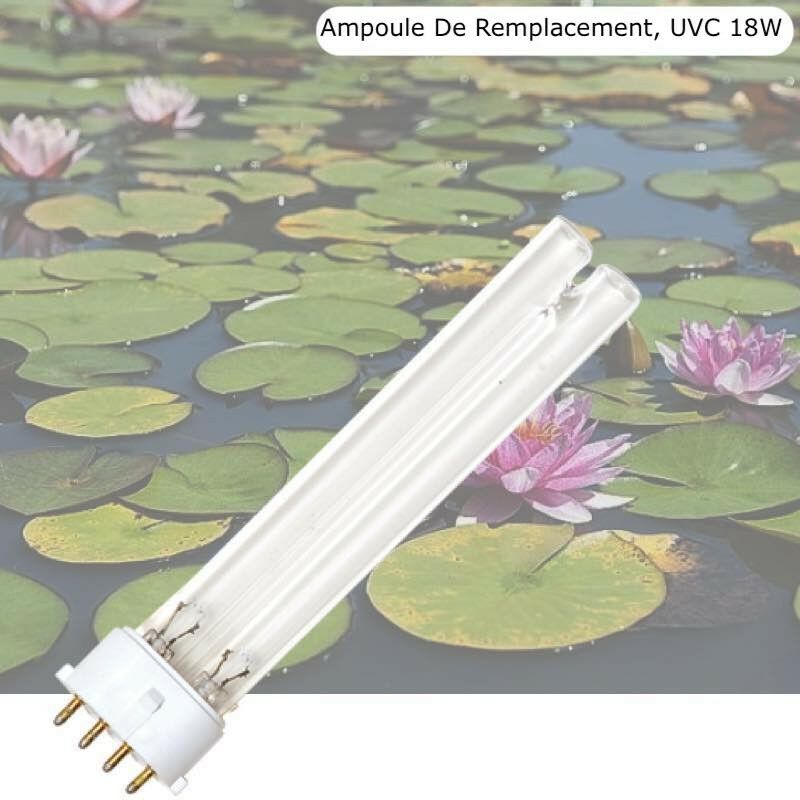 Le Poisson Qui Jardine - Ampoule uv Stérilisateur - Clarificateur 18W, Pour Aquarium, Bassin De Jardin