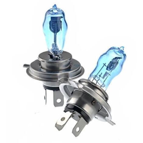 Ampoule Xénon Phare Blanche Voiture H4 12V 100W / 90W- Une paire