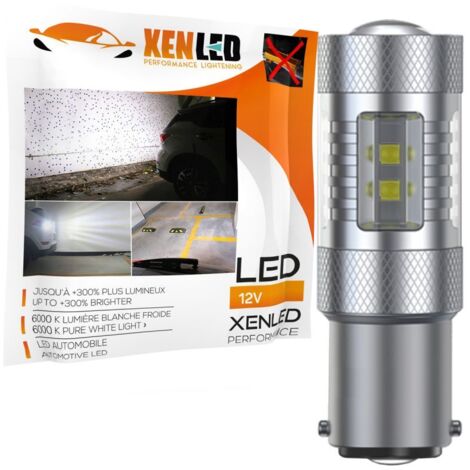 Ampoules 10 LED CREE 50W - P21/5W - Haut de Gamme - Blanc Pur - 12V