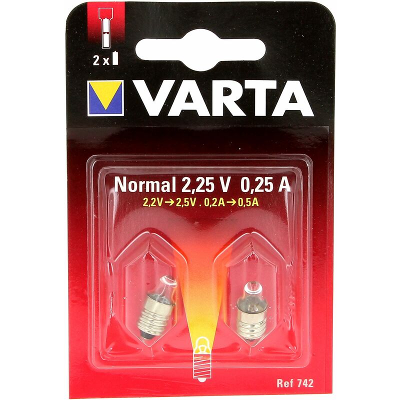 Varta - Ampoules 2,25v 0,25a par 2 v742