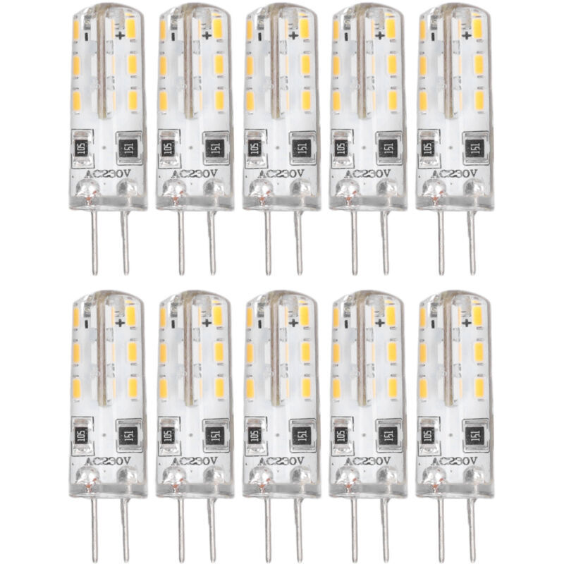 Ampoules à Filament G4 LED, 1.5W AC220V Ampoules à Filament LED Blanc Chaud 3000K pour Camping-Car