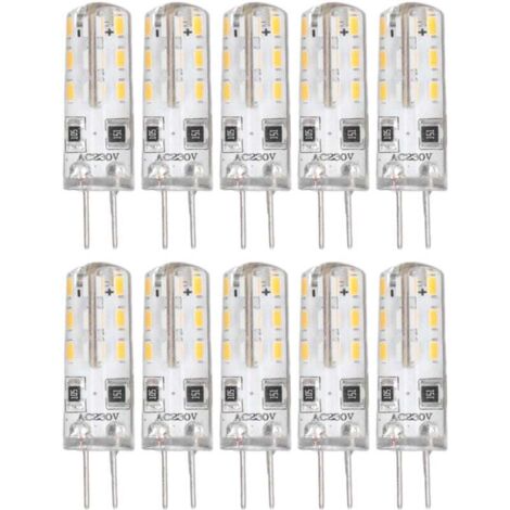 Ampoules à Filament G4 LED, 1.5W AC220V Ampoules à Filament LED Blanc Chaud 3000K pour Camping-Car