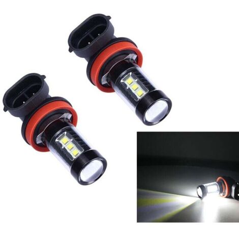 Ampoules Antibrouillard LED H11 H8, 2 Ampoules de Phare LED 80 W, Ampoules de Feux Diurnes 12 V à 24 V pour Voitures, Camions, SUV, Camionnettes, Blanc 6000 K