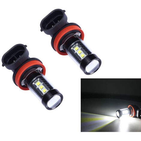 Ampoules Antibrouillard LED H11 H8, 2 Ampoules de Phare LED 80 W, Ampoules de Feux Diurnes 12 V à 24 V pour Voitures, Camions, SUV, Camionnettes, Blanc 6000 K