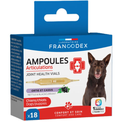 Ampoules Articulations 18 x 1 ml Pour Chiots et Chiens - Francodex