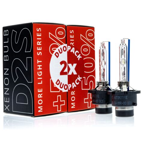Ampoules au xénon D2S 35W 4800K 85V +50% Lumières, 2 pièces.
