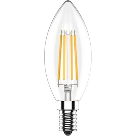 Ampoules Bougie LED E14,4W Équivalent Ampoule Incandescente 40W,Blanc Chaud 2700K,400LM, CRI 80,Lot de 5 [Classe énergétique D]
