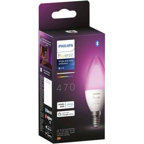 Ampoules connectées Philips Hue White and color flamme E14