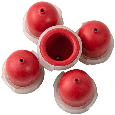 Ampoules d'aspiration de carburateur de chasse-neige Baltimore (5 pièces chacune, rouges, perforées, 694395/496115)