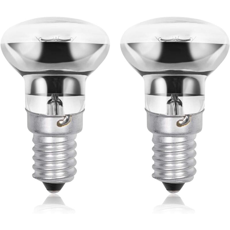 Ampoules de lampe à lave R50 E14 40W, petites ampoules de lampe à lave à réflecteur ses à vis Edison, blanc chaud 2800K R39 à intensité variable (lot