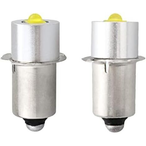 Ampoules de lampe torche LED P13.5S de remplacement, ampoules torche DC 4V-12V, 3W, 2 pièces (P13.5S, argent)