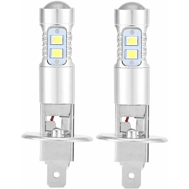 Osqi - Ampoules de phare, 2x H1 6000K super blanc 100W Kit d'ampoules de phare à led Feux de croisement