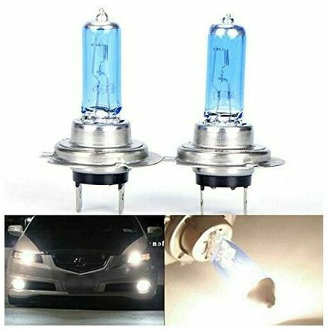 Ampoules de phare au xénon, 2 pièces H7 12V 100W HID ampoules antibrouillard de véhicule, lumière super blanche 8500K