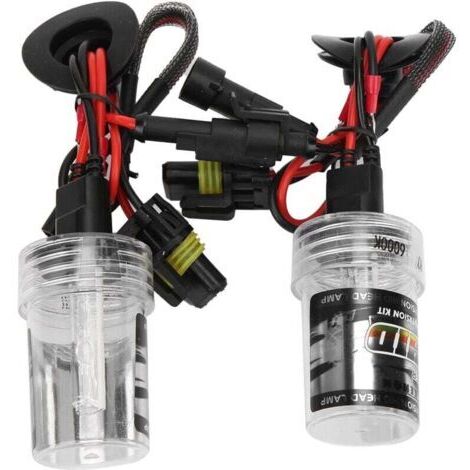 Ampoules de Phare Xenon 6000K, H7 Socket 35W Ampoule de Phare HID de Voiture 6000K Super Power Protection contre les Surcharges Universel 12V