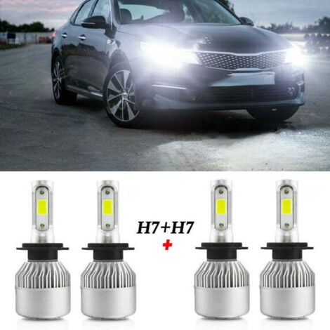 Ampoules de phares 9005 HB3 (feux de route/croisement) et ampoules LED H11 (feux de brouillard) pour Kia Niro 2017-2019 (lot de 4).