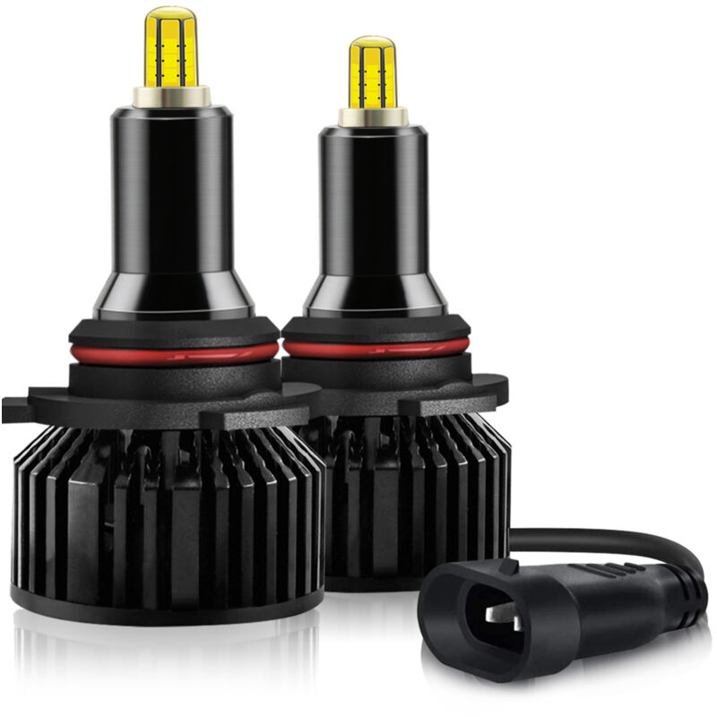 Lifcausal - Ampoules de phares à led pour voiture, phare de conduite, lampe automatique à 360 degrés, faisceau réglable, ultra-luminosité, vision de